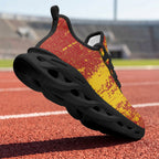 Custom Spain 2026 World Cup Sneakers DIY Country Flag Running Shoes Lightweight Sport Shoes Gift for Football Fans Personalized Team Name and Logo FN003-F009148-2