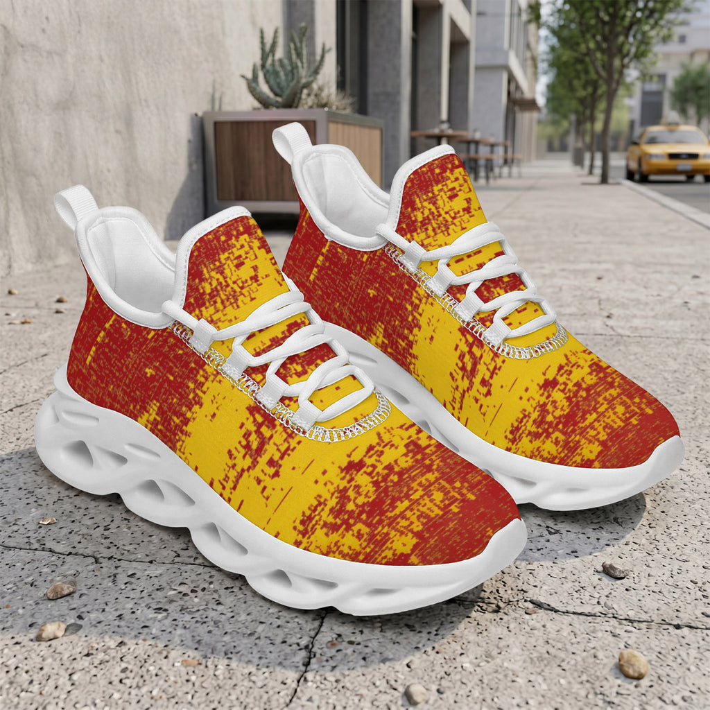 Custom Spain 2026 World Cup Sneakers DIY Country Flag Running Shoes Lightweight Sport Shoes Gift for Football Fans Personalized Team Name and Logo FN003-F009148-2