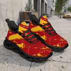 Custom Spain 2026 World Cup Sneakers DIY Country Flag Running Shoes Lightweight Sport Shoes Gift for Football Fans Personalized Team Name and Logo FN003-F009148-4