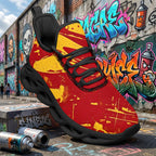 Custom Spain 2026 World Cup Sneakers DIY Country Flag Running Shoes Lightweight Sport Shoes Gift for Football Fans Personalized Team Name and Logo FN003-F009148-4