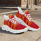 Custom Spain 2026 World Cup Sneakers DIY Country Flag Running Shoes Lightweight Sport Shoes Gift for Football Fans Personalized Team Name and Logo FN003-F009148-5