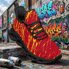 Custom Spain 2026 World Cup Sneakers DIY Country Flag Running Shoes Lightweight Sport Shoes Gift for Football Fans Personalized Team Name and Logo FN003-F009148-5