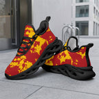 Custom Spain 2026 World Cup Sneakers DIY Country Flag Running Shoes Lightweight Sport Shoes Gift for Football Fans Personalized Team Name and Logo FN003-F009148-6