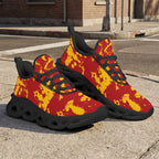 Custom Spain 2026 World Cup Sneakers DIY Country Flag Running Shoes Lightweight Sport Shoes Gift for Football Fans Personalized Team Name and Logo FN003-F009148-6