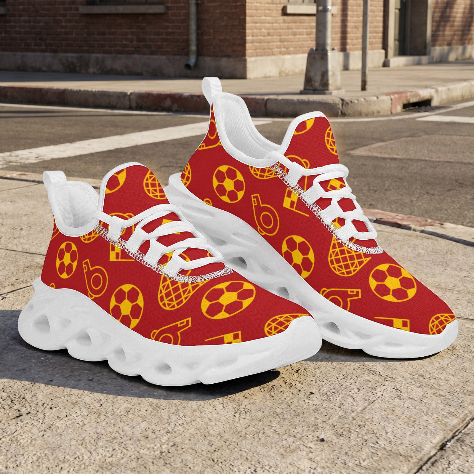 Custom Spain 2026 World Cup Sneakers DIY Country Flag Running Shoes Lightweight Sport Shoes Gift for Football Fans Personalized Team Name and Logo FN003-F009148-7