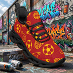 Custom Spain 2026 World Cup Sneakers DIY Country Flag Running Shoes Lightweight Sport Shoes Gift for Football Fans Personalized Team Name and Logo FN003-F009148-7