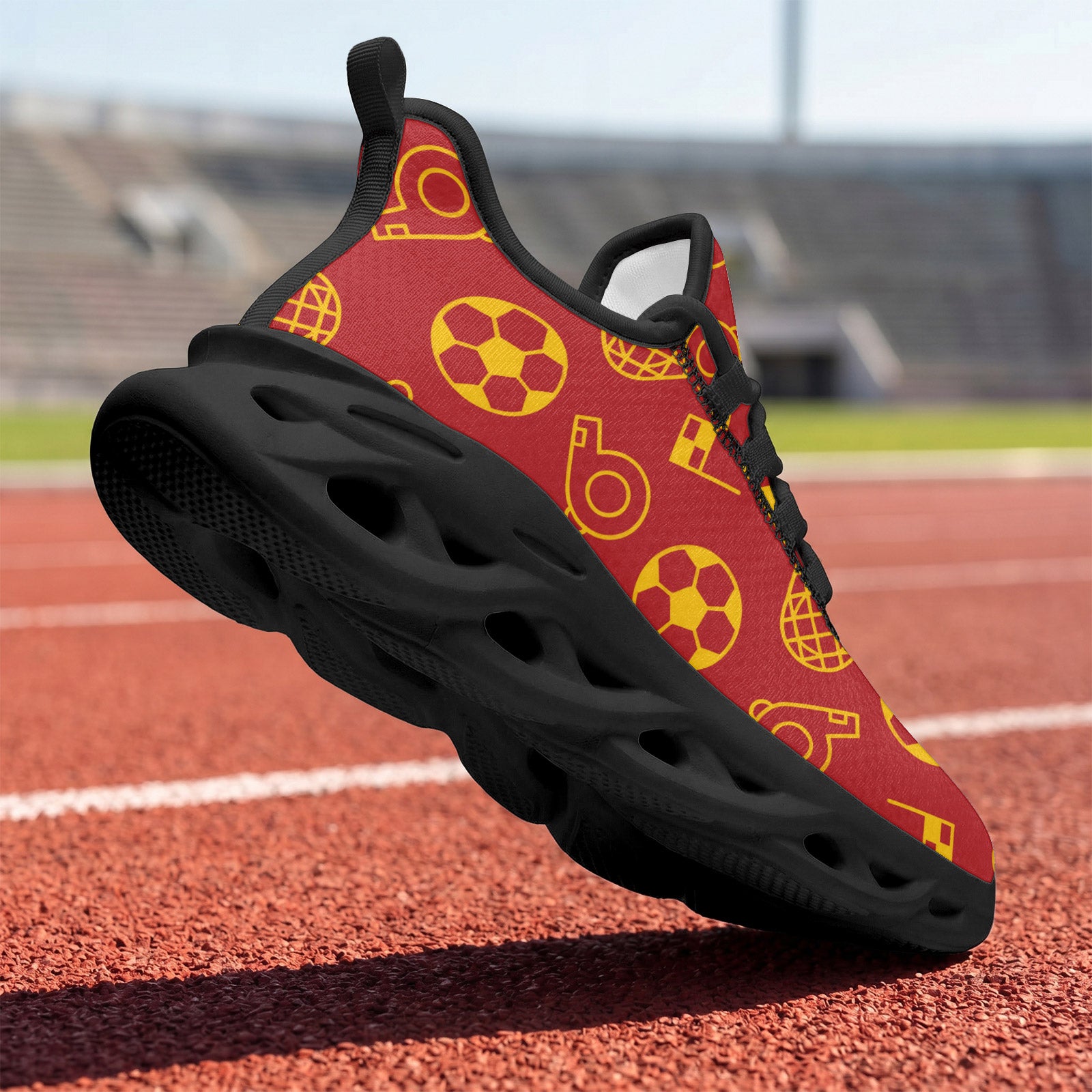 Custom Spain 2026 World Cup Sneakers DIY Country Flag Running Shoes Lightweight Sport Shoes Gift for Football Fans Personalized Team Name and Logo FN003-F009148-7