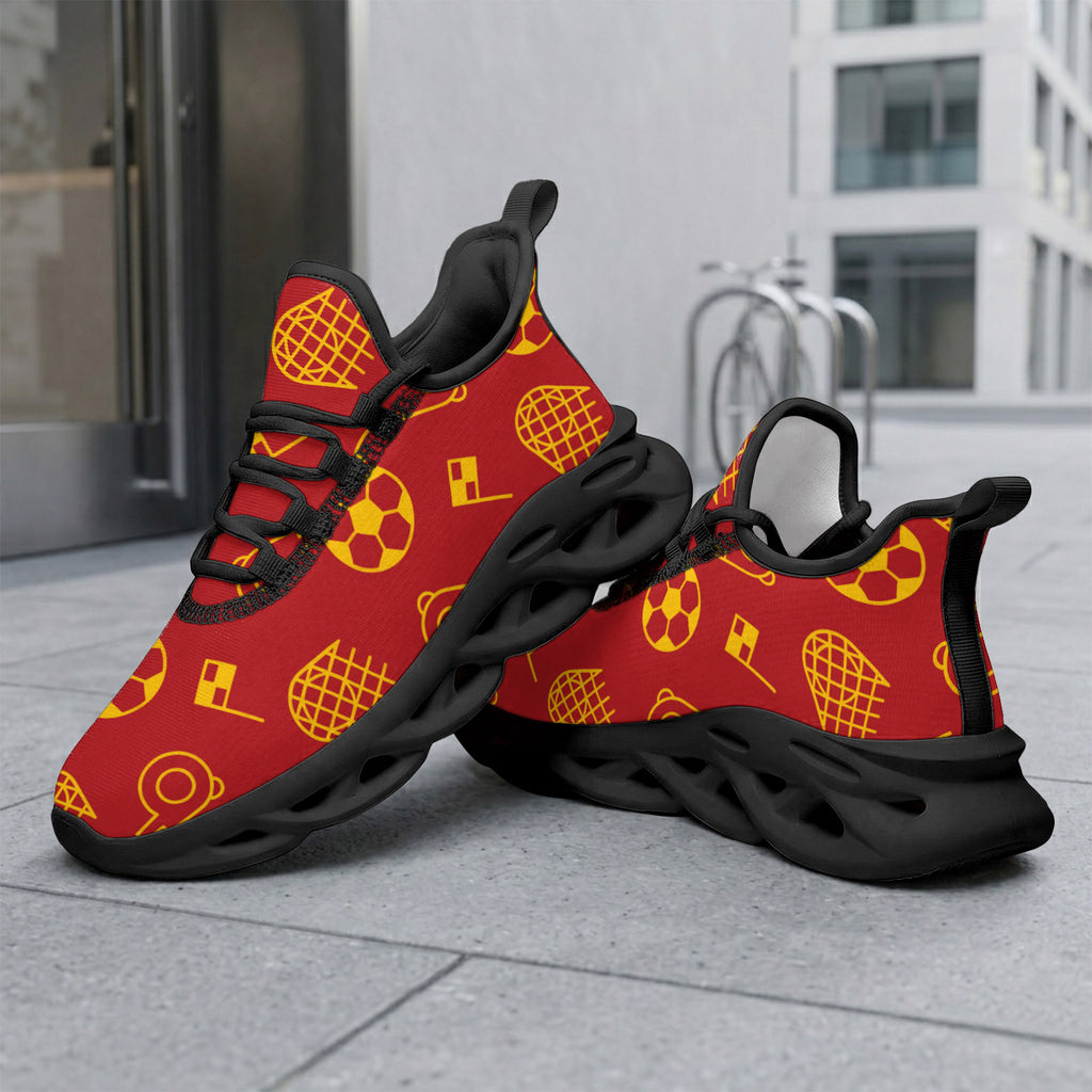 Custom Spain 2026 World Cup Sneakers DIY Country Flag Running Shoes Lightweight Sport Shoes Gift for Football Fans Personalized Team Name and Logo FN003-F009148-7
