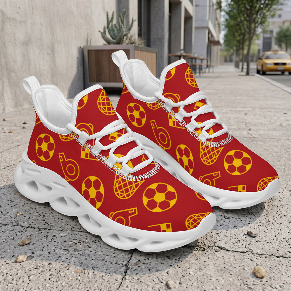 Custom Spain 2026 World Cup Sneakers DIY Country Flag Running Shoes Lightweight Sport Shoes Gift for Football Fans Personalized Team Name and Logo FN003-F009148-7
