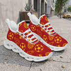 Custom Spain 2026 World Cup Sneakers DIY Country Flag Running Shoes Lightweight Sport Shoes Gift for Football Fans Personalized Team Name and Logo FN003-F009148-7