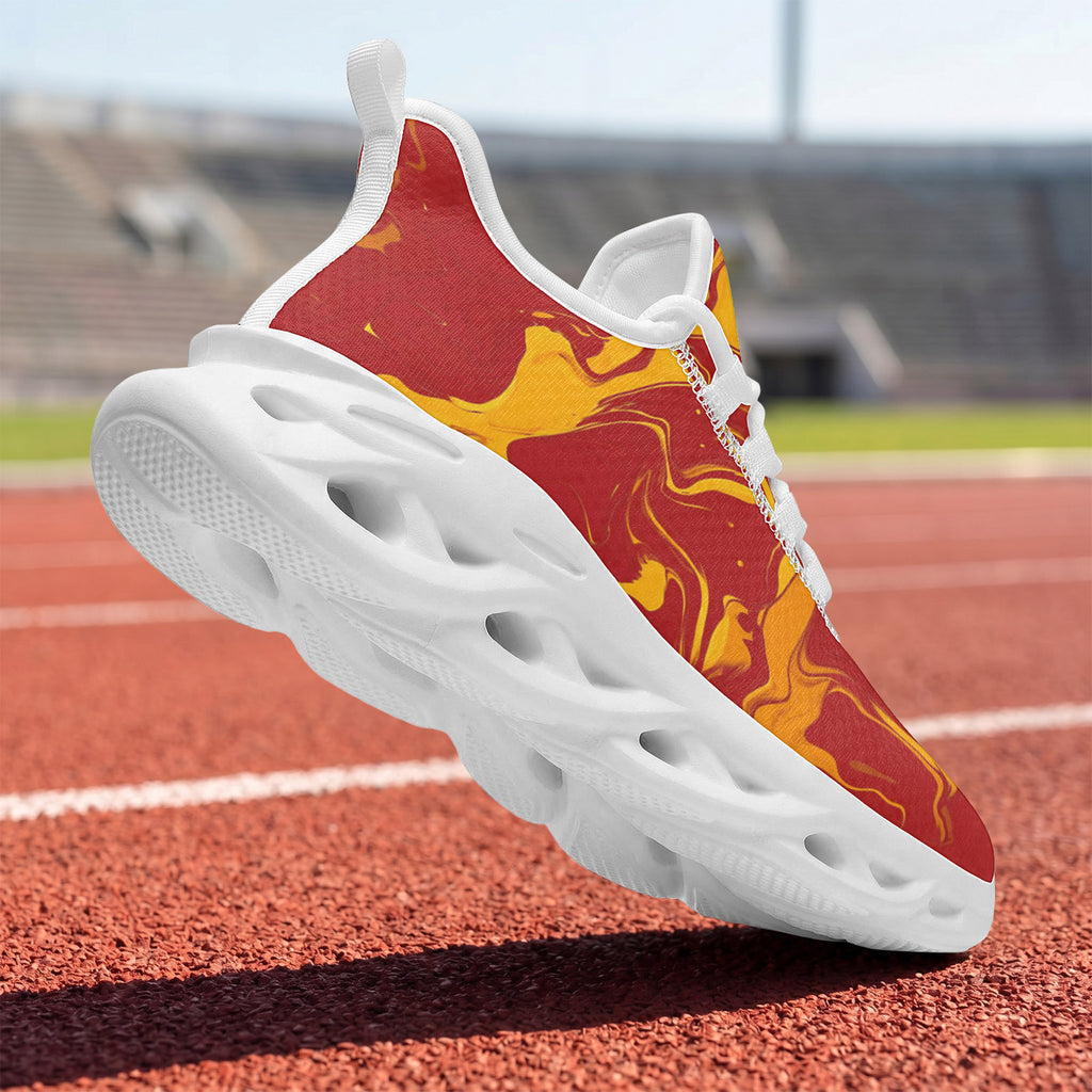 Custom Spain 2026 World Cup Sneakers DIY Country Flag Running Shoes Lightweight Sport Shoes Gift for Football Fans Personalized Team Name and Logo FN003-F009148-8