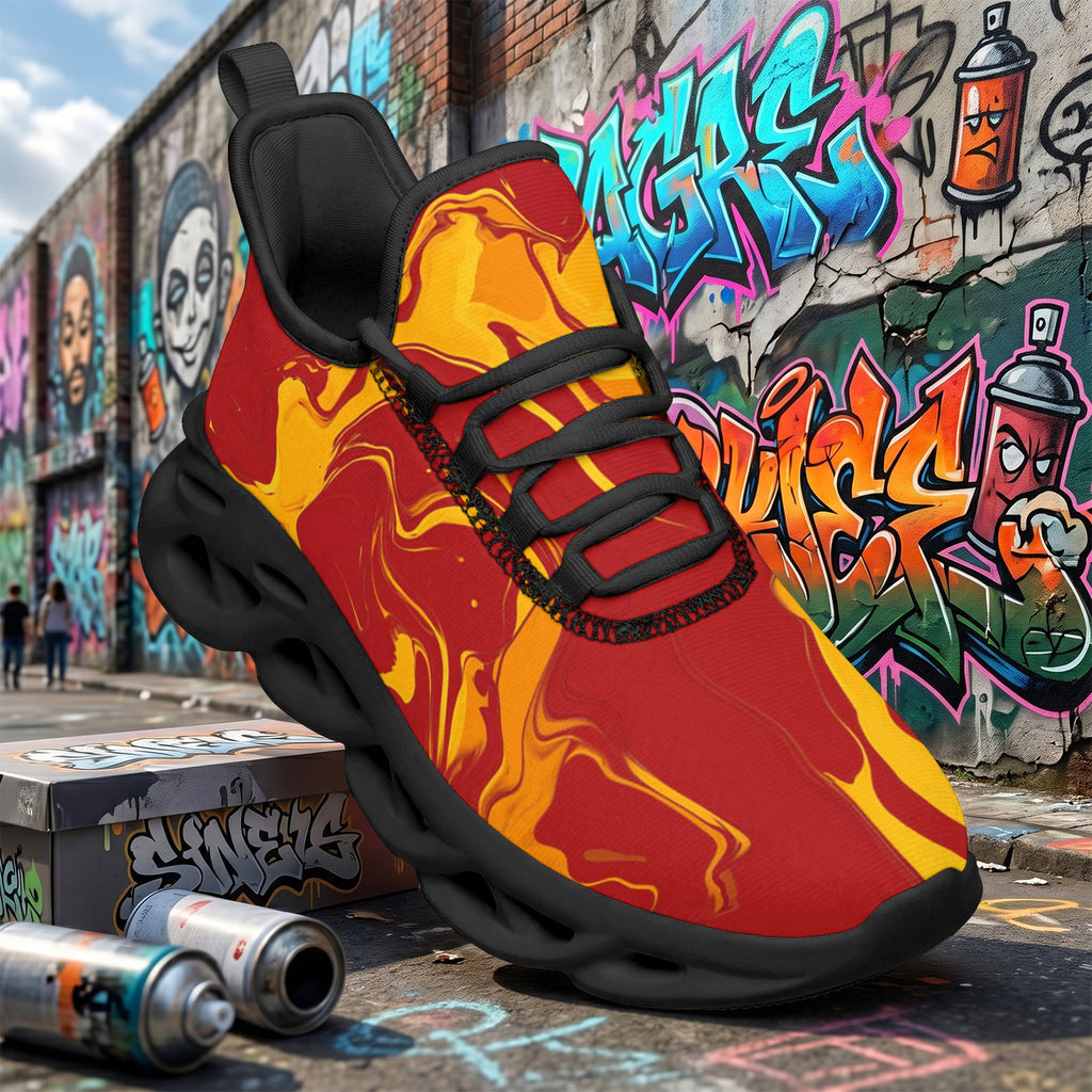 Custom Spain 2026 World Cup Sneakers DIY Country Flag Running Shoes Lightweight Sport Shoes Gift for Football Fans Personalized Team Name and Logo FN003-F009148-8