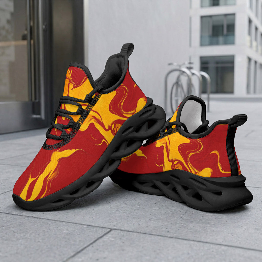 Custom Spain 2026 World Cup Sneakers DIY Country Flag Running Shoes Lightweight Sport Shoes Gift for Football Fans Personalized Team Name and Logo FN003-F009148-8