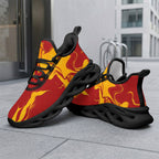Custom Spain 2026 World Cup Sneakers DIY Country Flag Running Shoes Lightweight Sport Shoes Gift for Football Fans Personalized Team Name and Logo FN003-F009148-8