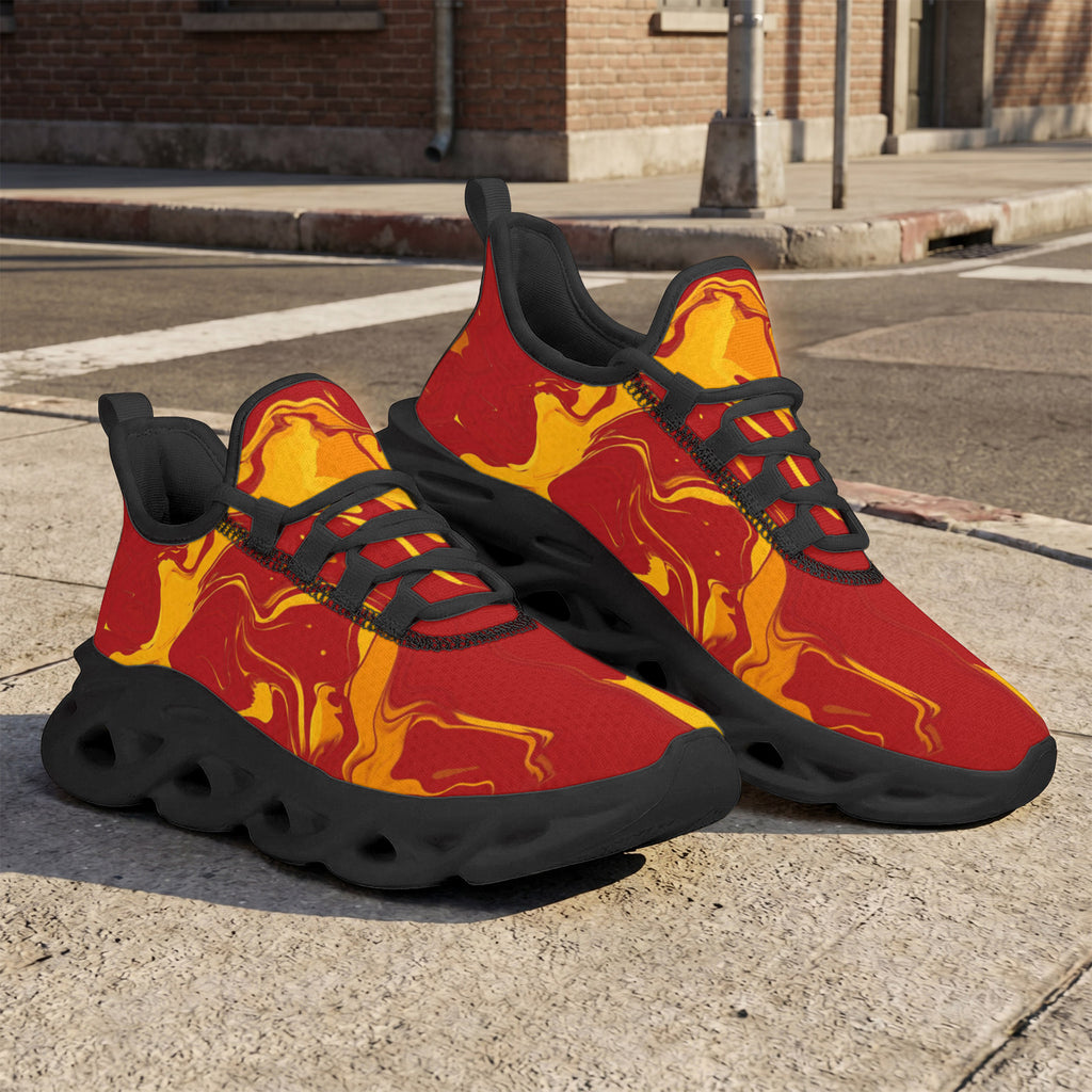 Custom Spain 2026 World Cup Sneakers DIY Country Flag Running Shoes Lightweight Sport Shoes Gift for Football Fans Personalized Team Name and Logo FN003-F009148-8