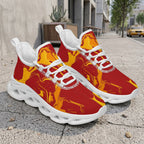Custom Spain 2026 World Cup Sneakers DIY Country Flag Running Shoes Lightweight Sport Shoes Gift for Football Fans Personalized Team Name and Logo FN003-F009148-8