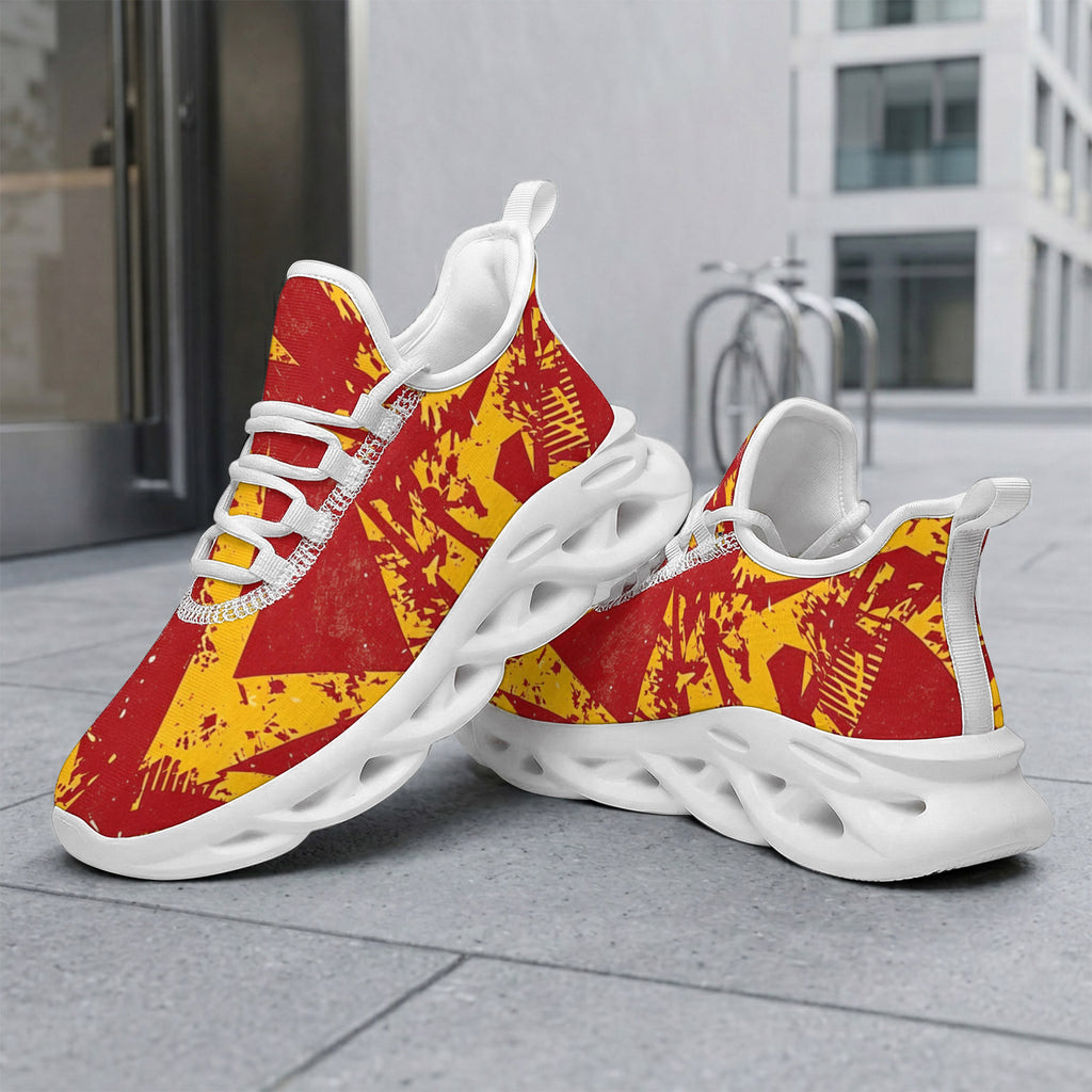 Custom Spain 2026 World Cup Sneakers DIY Country Flag Running Shoes Lightweight Sport Shoes Gift for Football Fans Personalized Team Name and Logo FN003-F009148-9