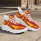 Custom Spain 2026 World Cup Sneakers DIY Country Flag Running Shoes Lightweight Sport Shoes Gift for Football Fans Personalized Team Name and Logo FN003-F009148-9