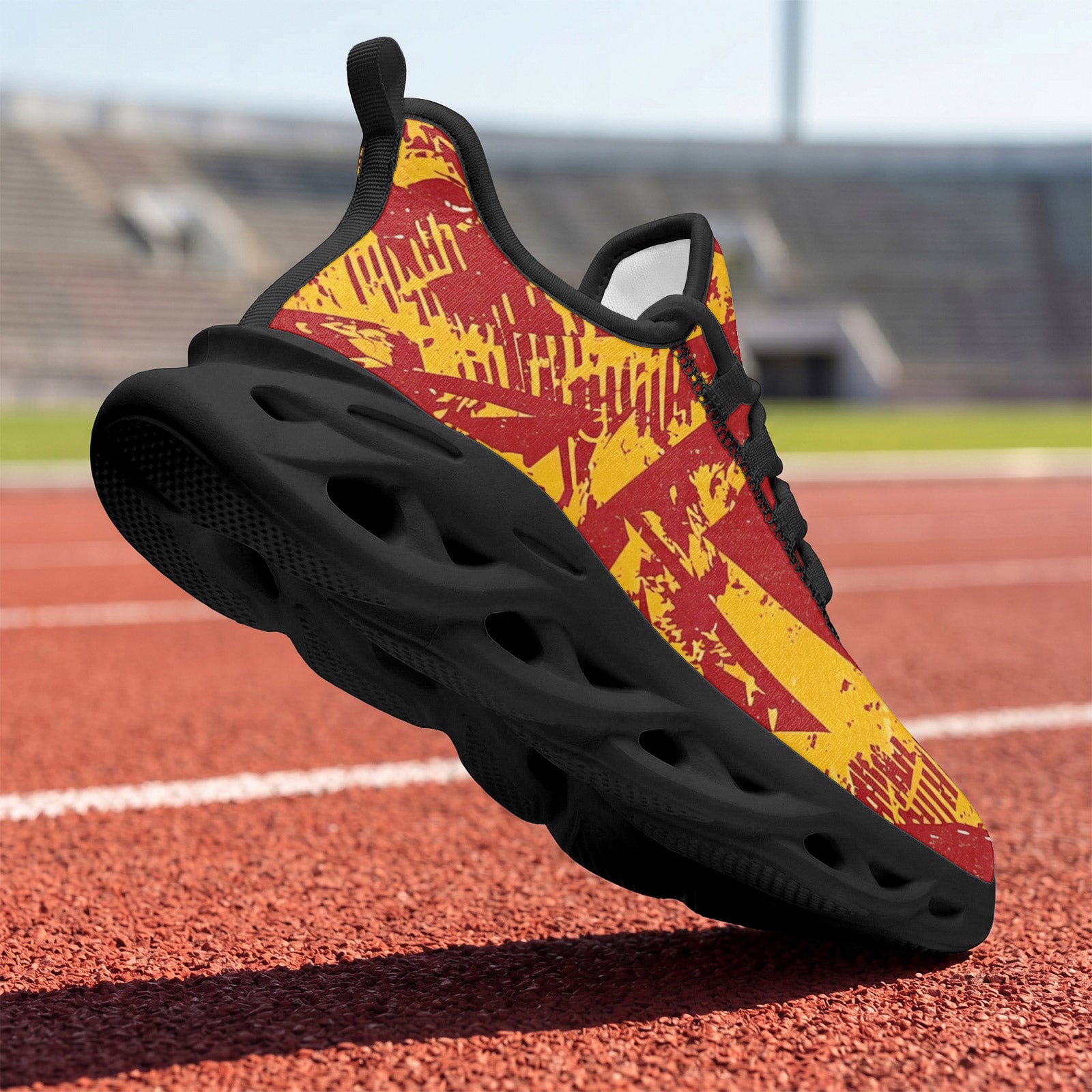 Custom Spain 2026 World Cup Sneakers DIY Country Flag Running Shoes Lightweight Sport Shoes Gift for Football Fans Personalized Team Name and Logo FN003-F009148-9