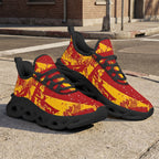 Custom Spain 2026 World Cup Sneakers DIY Country Flag Running Shoes Lightweight Sport Shoes Gift for Football Fans Personalized Team Name and Logo FN003-F009148-9