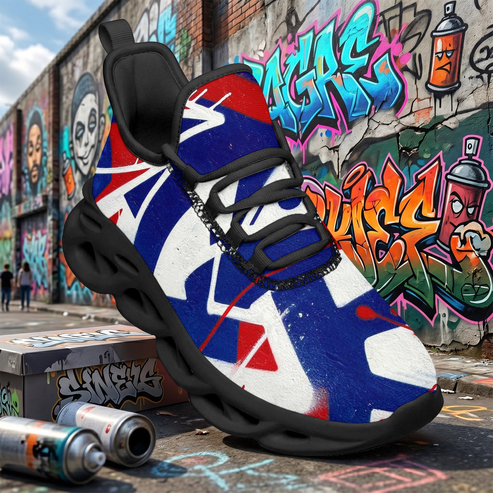 Custom France 2026 World Cup Sneakers DIY Country Flag Running Shoes Lightweight Sport Shoes Gift for Football Fans Personalized Team Name and Logo FN003-F009150-10