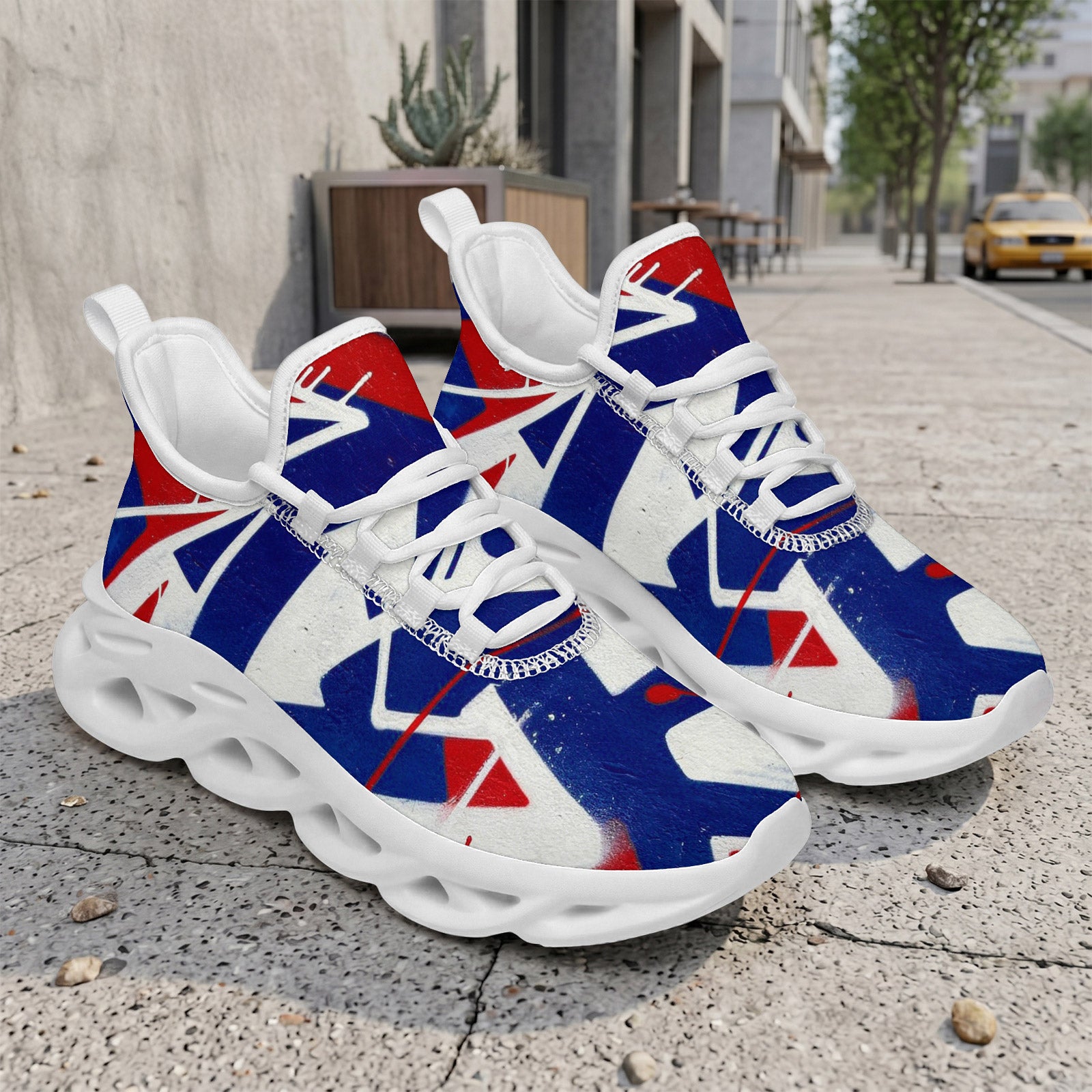 Custom France 2026 World Cup Sneakers DIY Country Flag Running Shoes Lightweight Sport Shoes Gift for Football Fans Personalized Team Name and Logo FN003-F009150-10