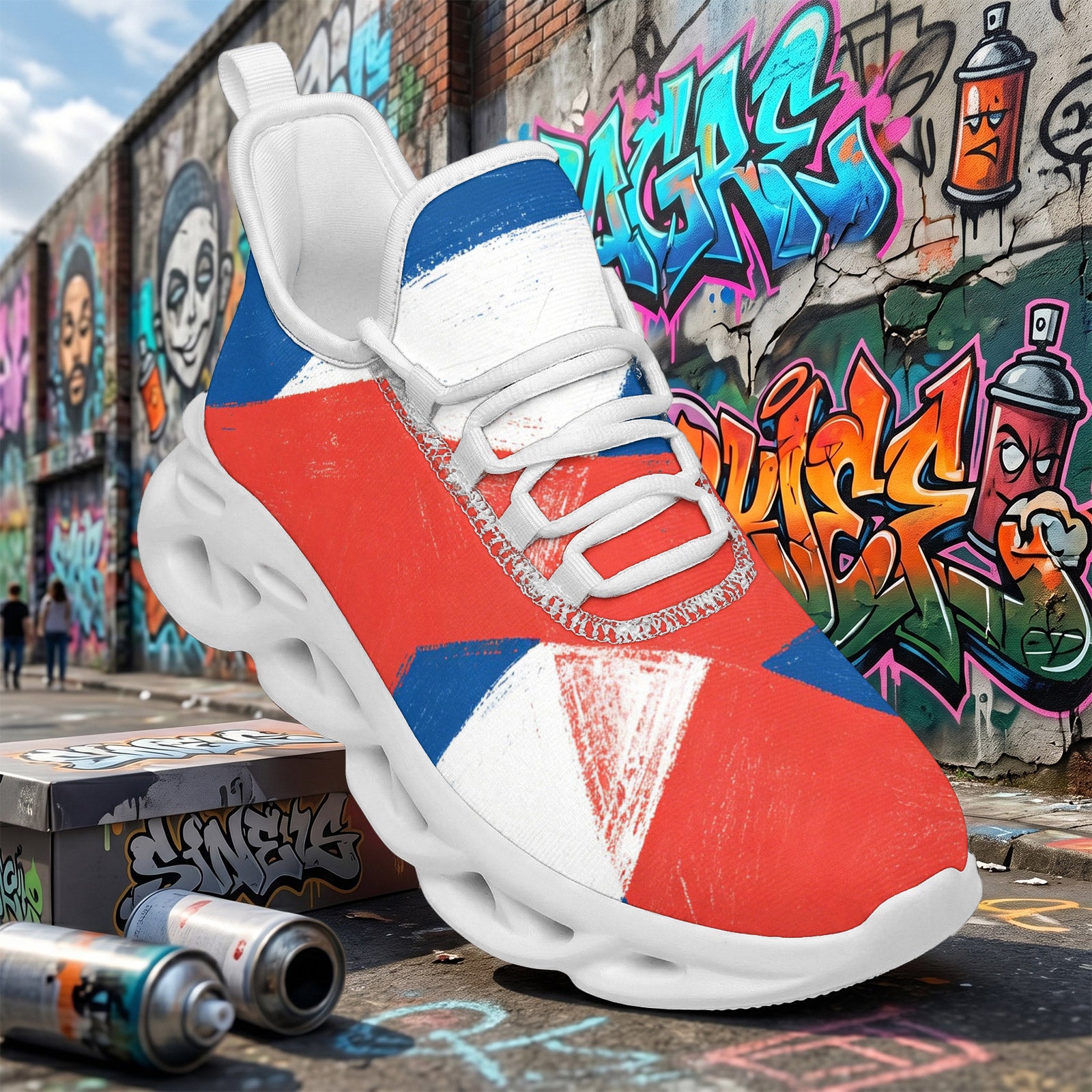 Custom France 2026 World Cup Sneakers DIY Country Flag Running Shoes Lightweight Sport Shoes Gift for Football Fans Personalized Team Name and Logo FN003-F009150-2
