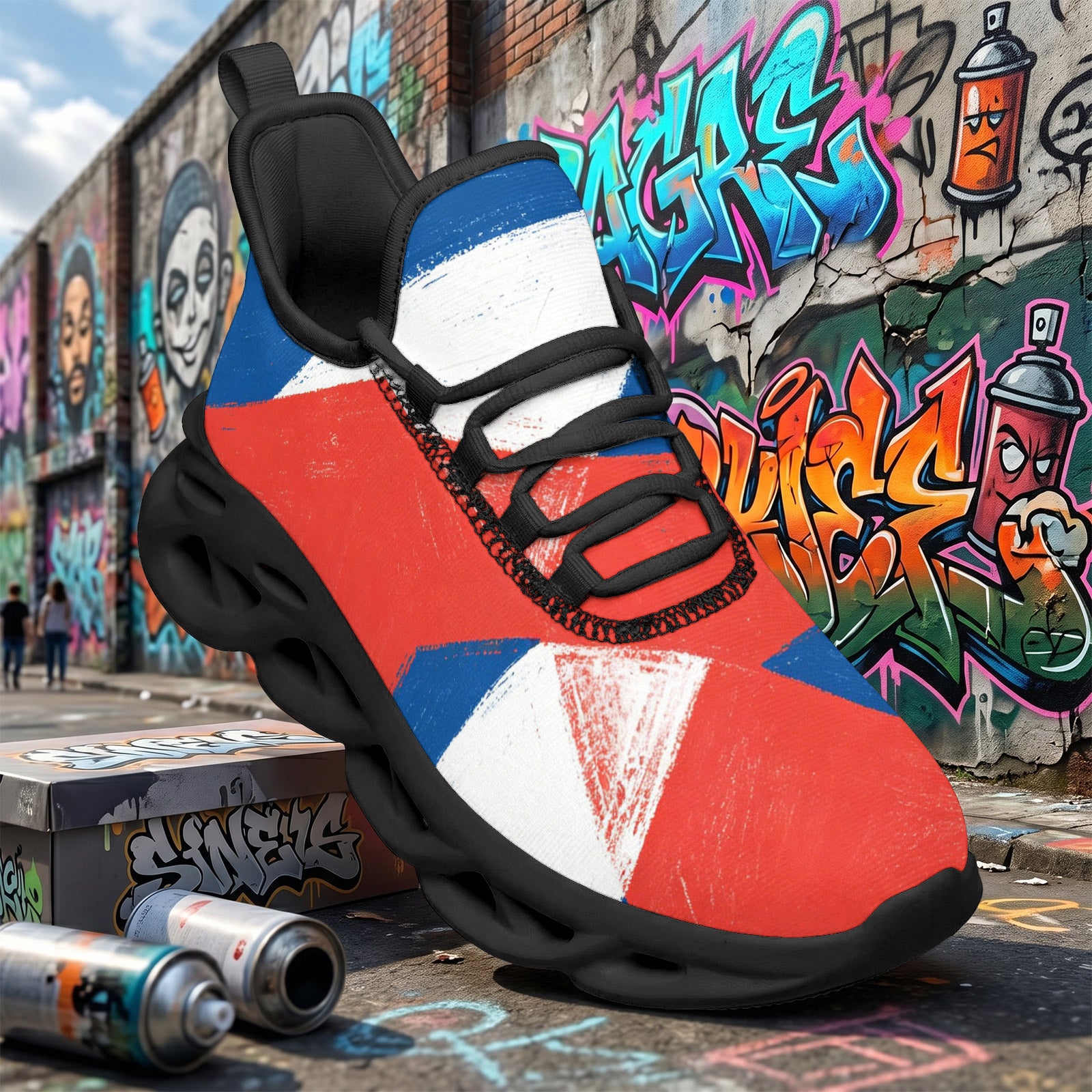 Custom France 2026 World Cup Sneakers DIY Country Flag Running Shoes Lightweight Sport Shoes Gift for Football Fans Personalized Team Name and Logo FN003-F009150-2