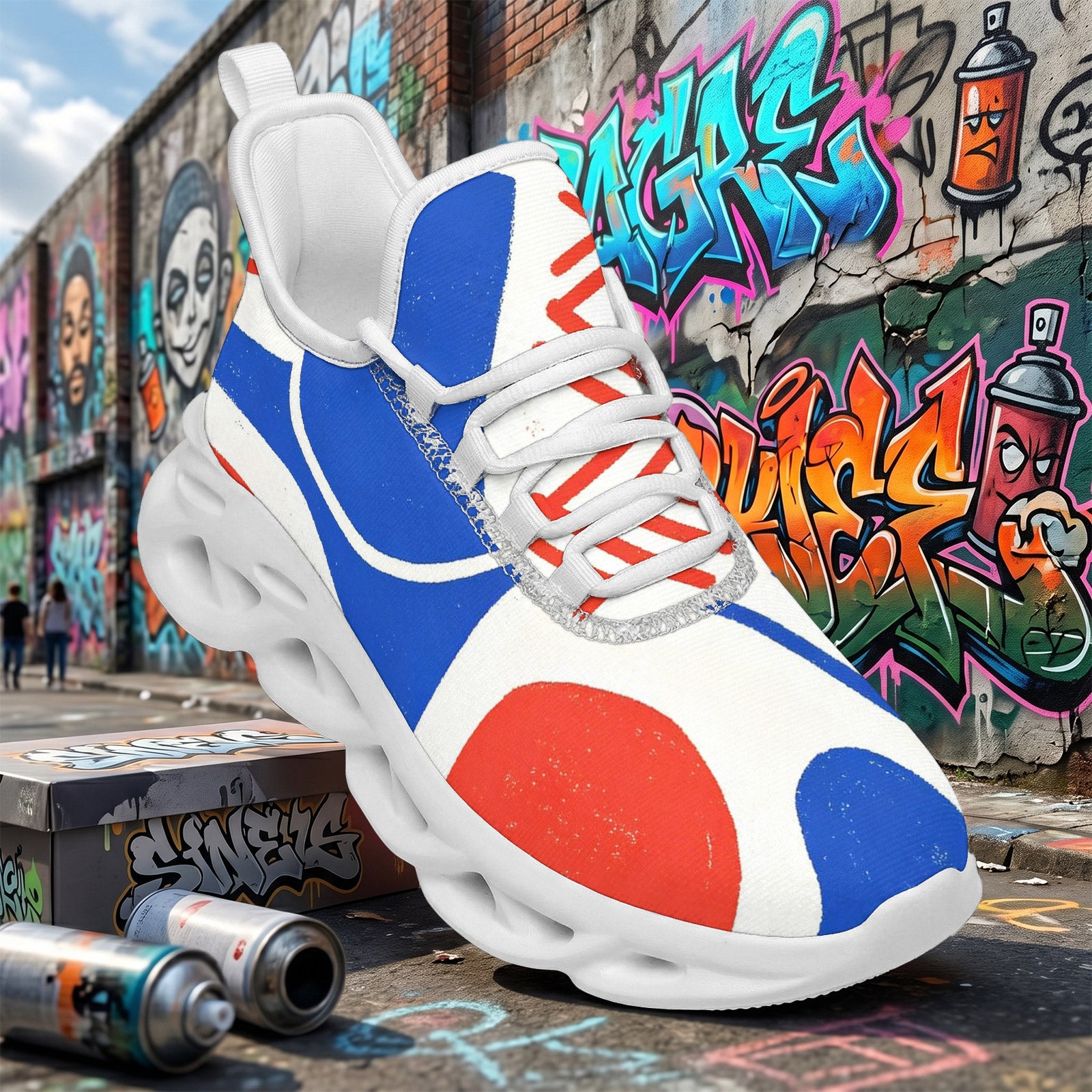 Custom France 2026 World Cup Sneakers DIY Country Flag Running Shoes Lightweight Sport Shoes Gift for Football Fans Personalized Team Name and Logo FN003-F009150-3