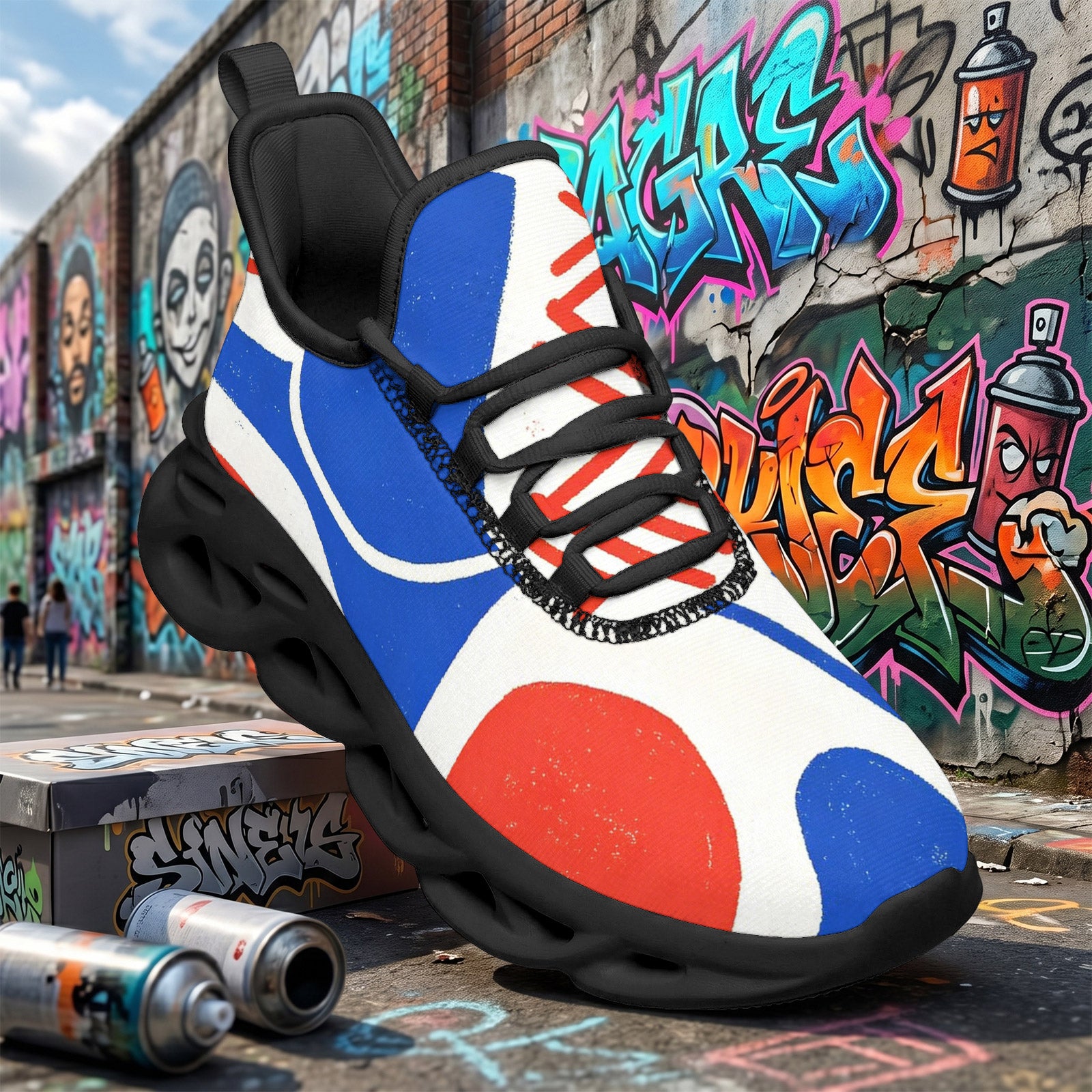 Custom France 2026 World Cup Sneakers DIY Country Flag Running Shoes Lightweight Sport Shoes Gift for Football Fans Personalized Team Name and Logo FN003-F009150-3