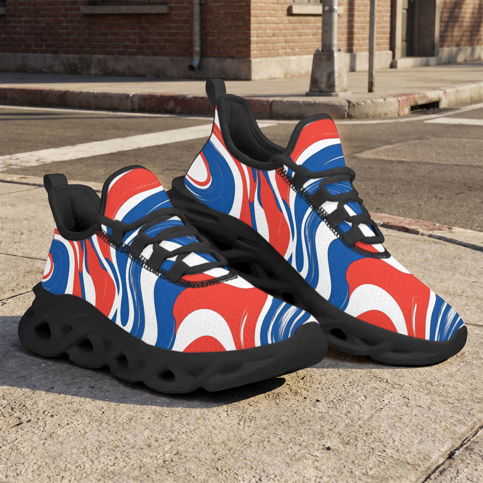 Custom France 2026 World Cup Sneakers DIY Country Flag Running Shoes Lightweight Sport Shoes Gift for Football Fans Personalized Team Name and Logo FN003-F009150-4