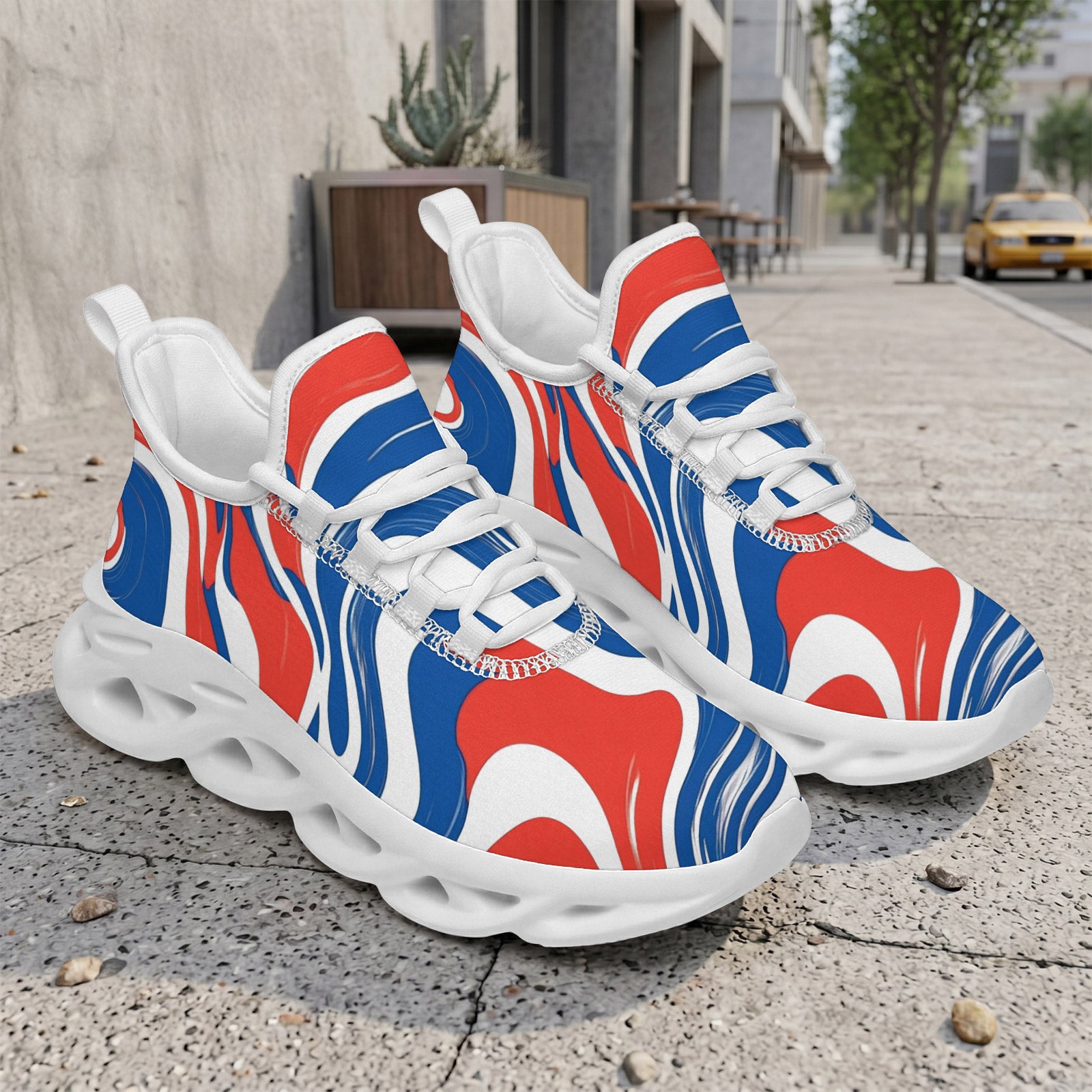Custom France 2026 World Cup Sneakers DIY Country Flag Running Shoes Lightweight Sport Shoes Gift for Football Fans Personalized Team Name and Logo FN003-F009150-4