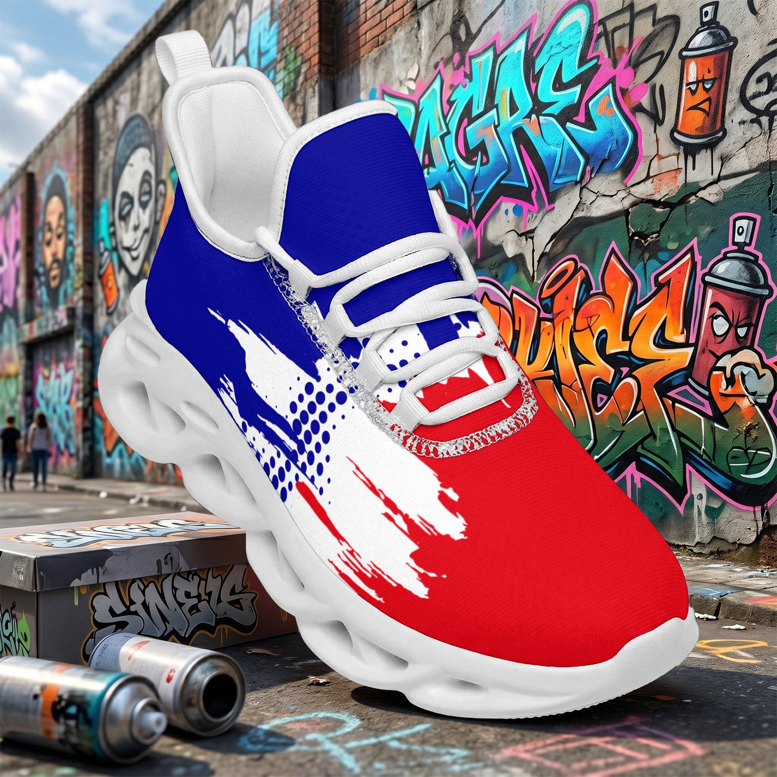 Custom France 2026 World Cup Sneakers DIY Country Flag Running Shoes Lightweight Sport Shoes Gift for Football Fans Personalized Team Name and Logo FN003-F009150-6