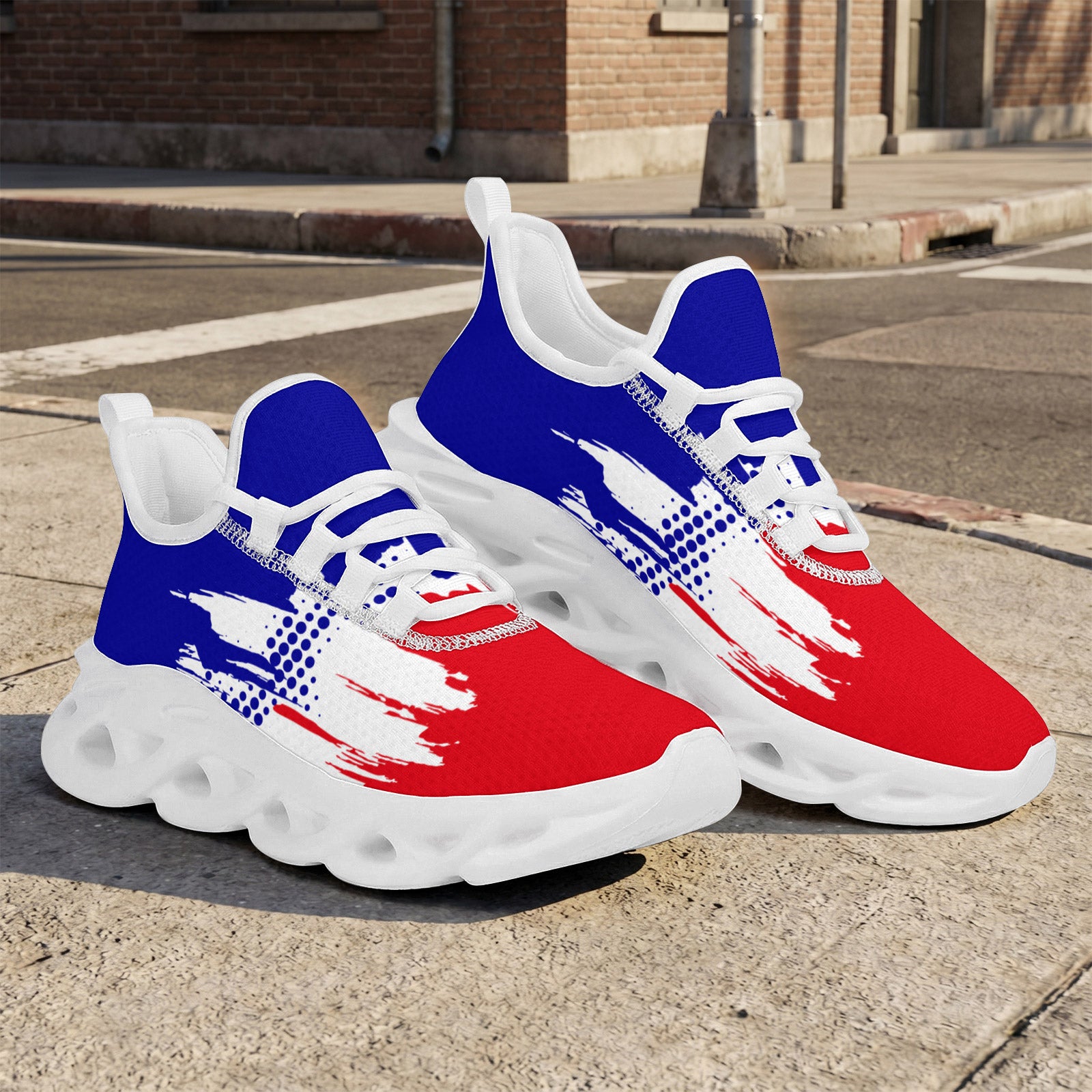 Custom France 2026 World Cup Sneakers DIY Country Flag Running Shoes Lightweight Sport Shoes Gift for Football Fans Personalized Team Name and Logo FN003-F009150-6