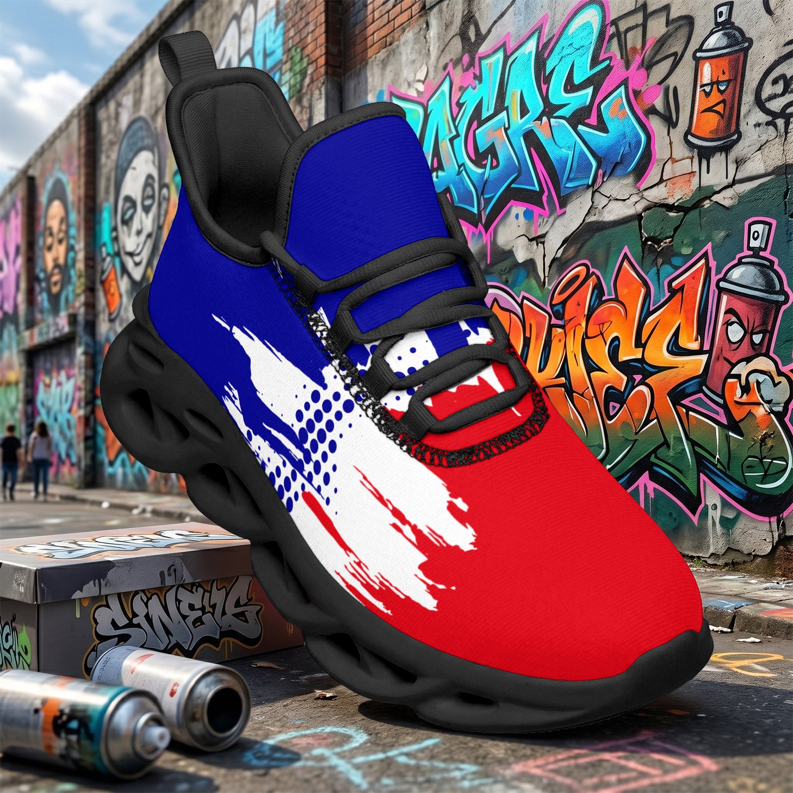 Custom France 2026 World Cup Sneakers DIY Country Flag Running Shoes Lightweight Sport Shoes Gift for Football Fans Personalized Team Name and Logo FN003-F009150-6