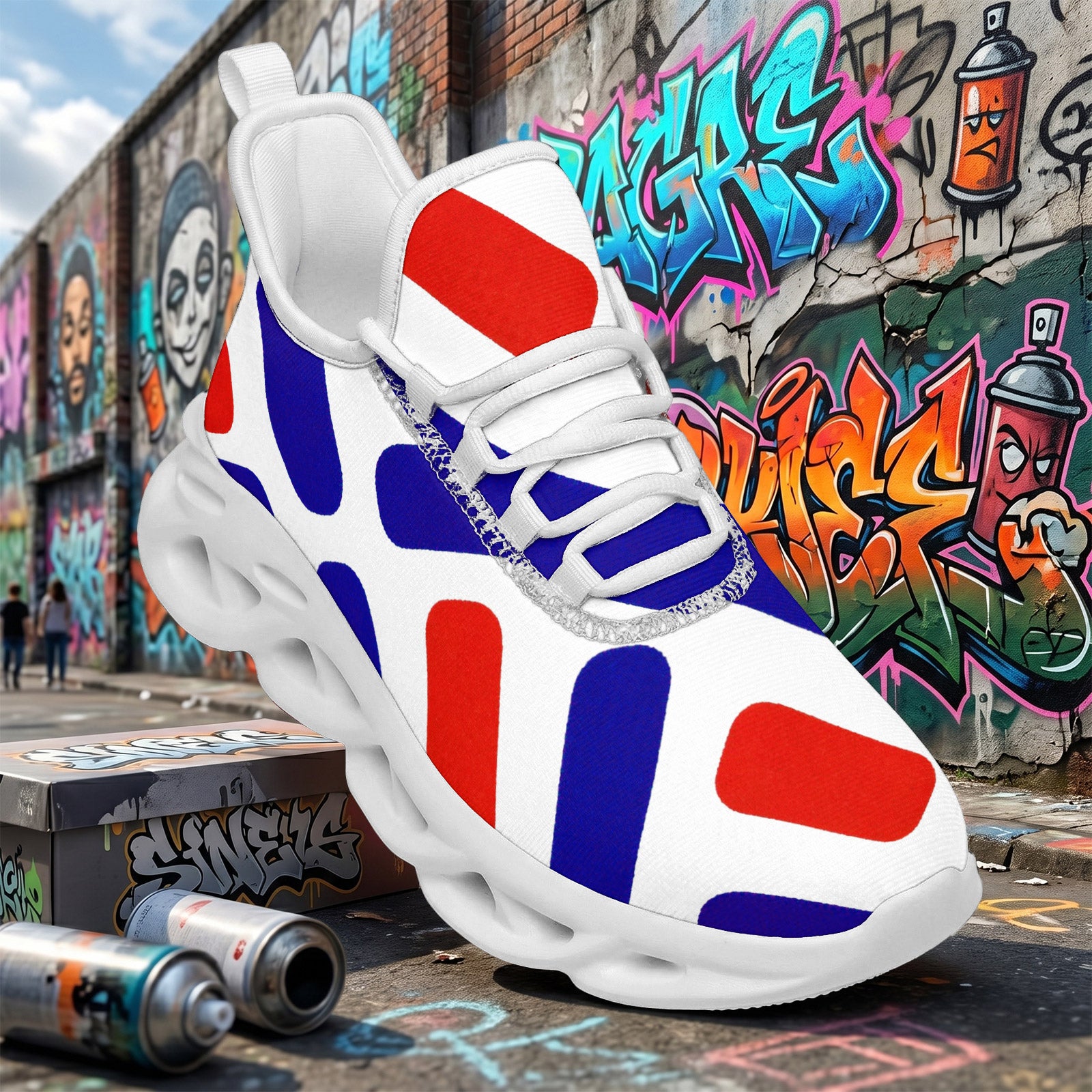 Custom France 2026 World Cup Sneakers DIY Country Flag Running Shoes Lightweight Sport Shoes Gift for Football Fans Personalized Team Name and Logo FN003-F009150-7
