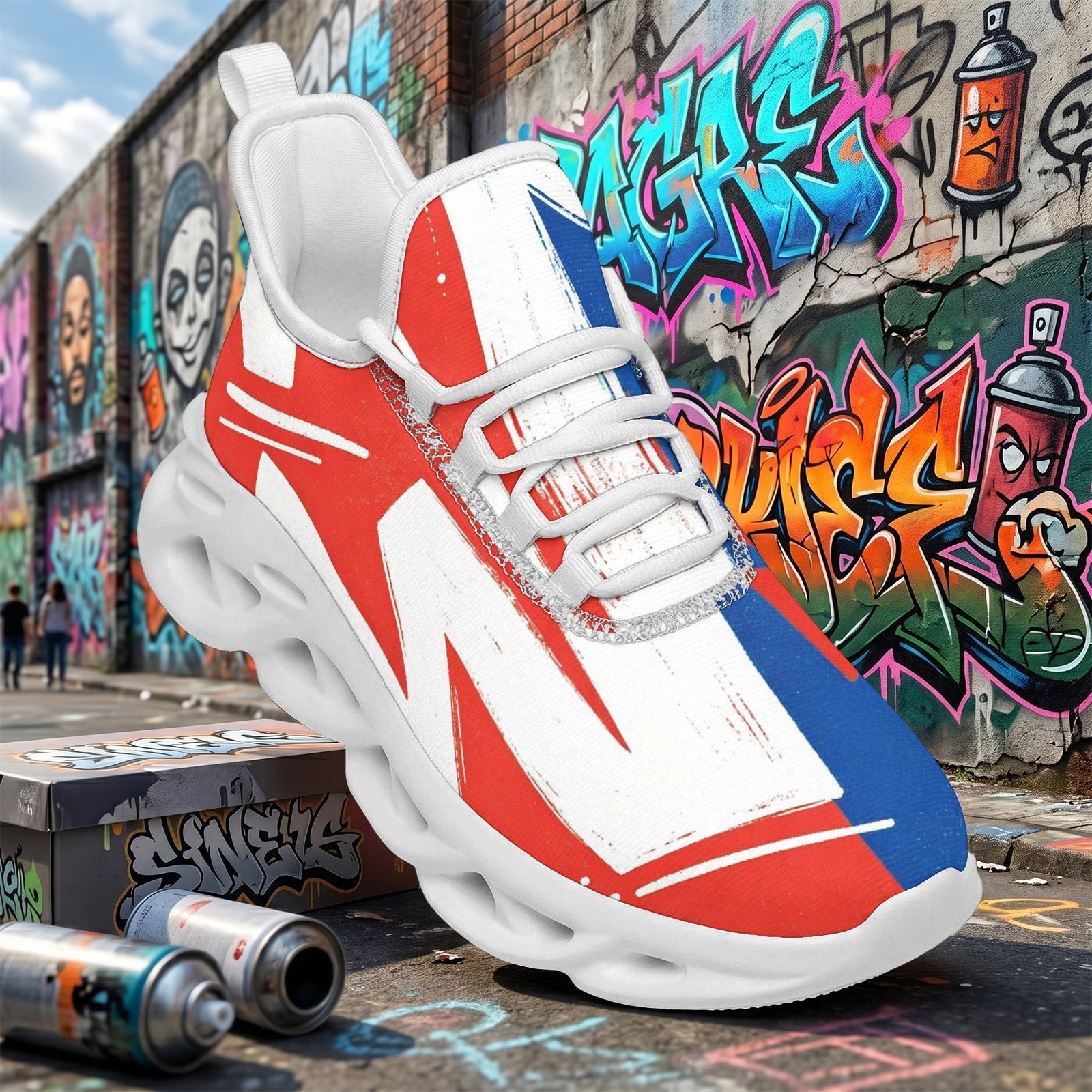 Custom France 2026 World Cup Sneakers DIY Country Flag Running Shoes Lightweight Sport Shoes Gift for Football Fans Personalized Team Name and Logo FN003-F009150-8