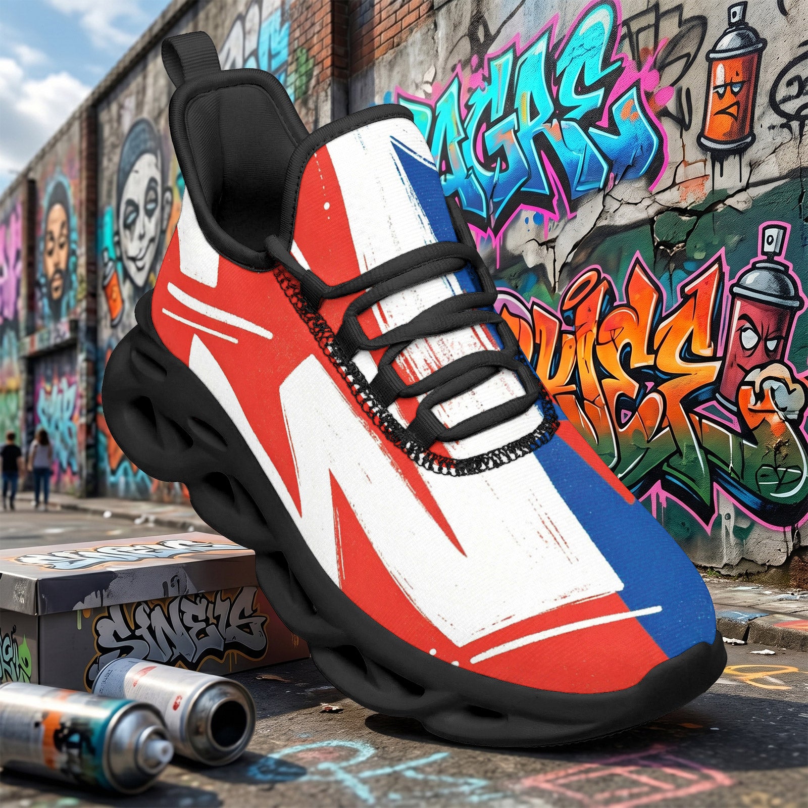 Custom France 2026 World Cup Sneakers DIY Country Flag Running Shoes Lightweight Sport Shoes Gift for Football Fans Personalized Team Name and Logo FN003-F009150-8