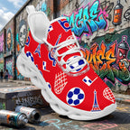 Custom France 2026 World Cup Sneakers DIY Country Flag Running Shoes Lightweight Sport Shoes Gift for Football Fans Personalized Team Name and Logo FN003-F009150-9