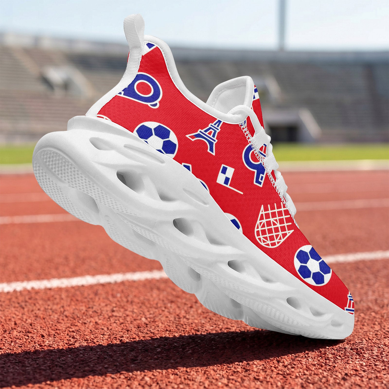 Custom France 2026 World Cup Sneakers DIY Country Flag Running Shoes Lightweight Sport Shoes Gift for Football Fans Personalized Team Name and Logo FN003-F009150-9
