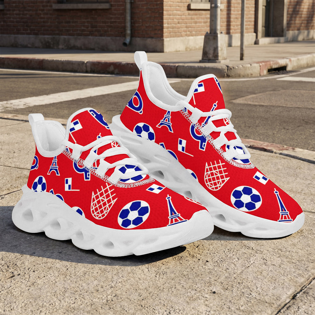 Custom France 2026 World Cup Sneakers DIY Country Flag Running Shoes Lightweight Sport Shoes Gift for Football Fans Personalized Team Name and Logo FN003-F009150-9