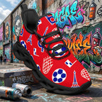Custom France 2026 World Cup Sneakers DIY Country Flag Running Shoes Lightweight Sport Shoes Gift for Football Fans Personalized Team Name and Logo FN003-F009150-9