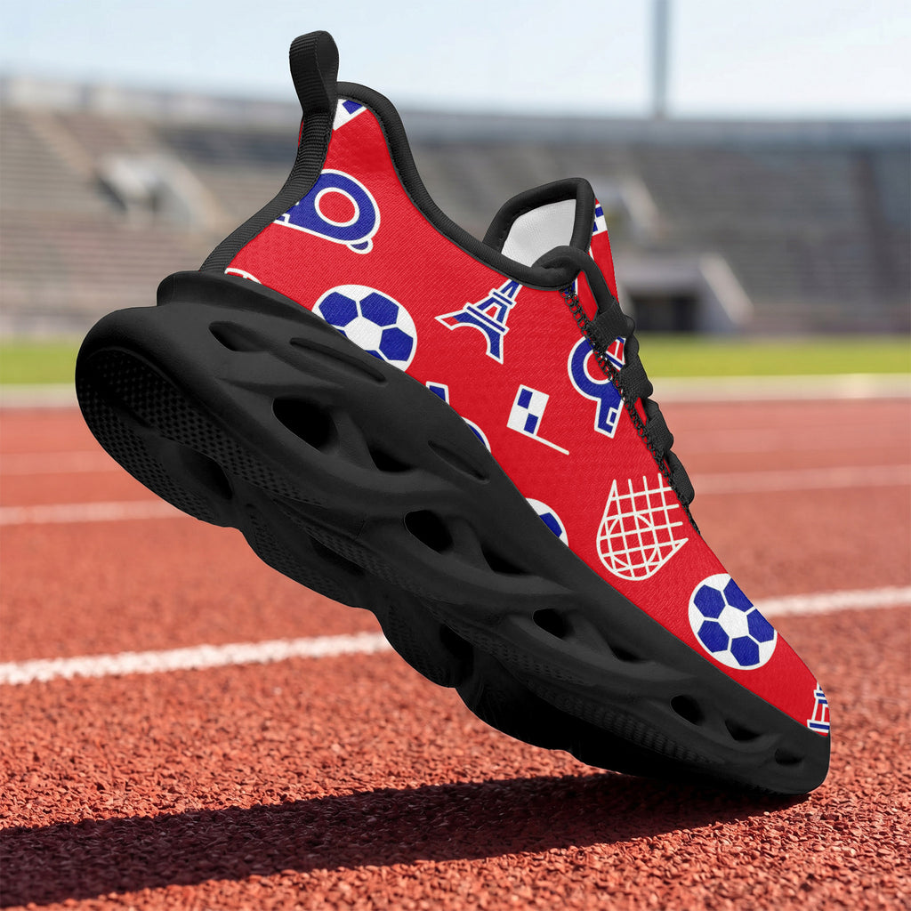 Custom France 2026 World Cup Sneakers DIY Country Flag Running Shoes Lightweight Sport Shoes Gift for Football Fans Personalized Team Name and Logo FN003-F009150-9