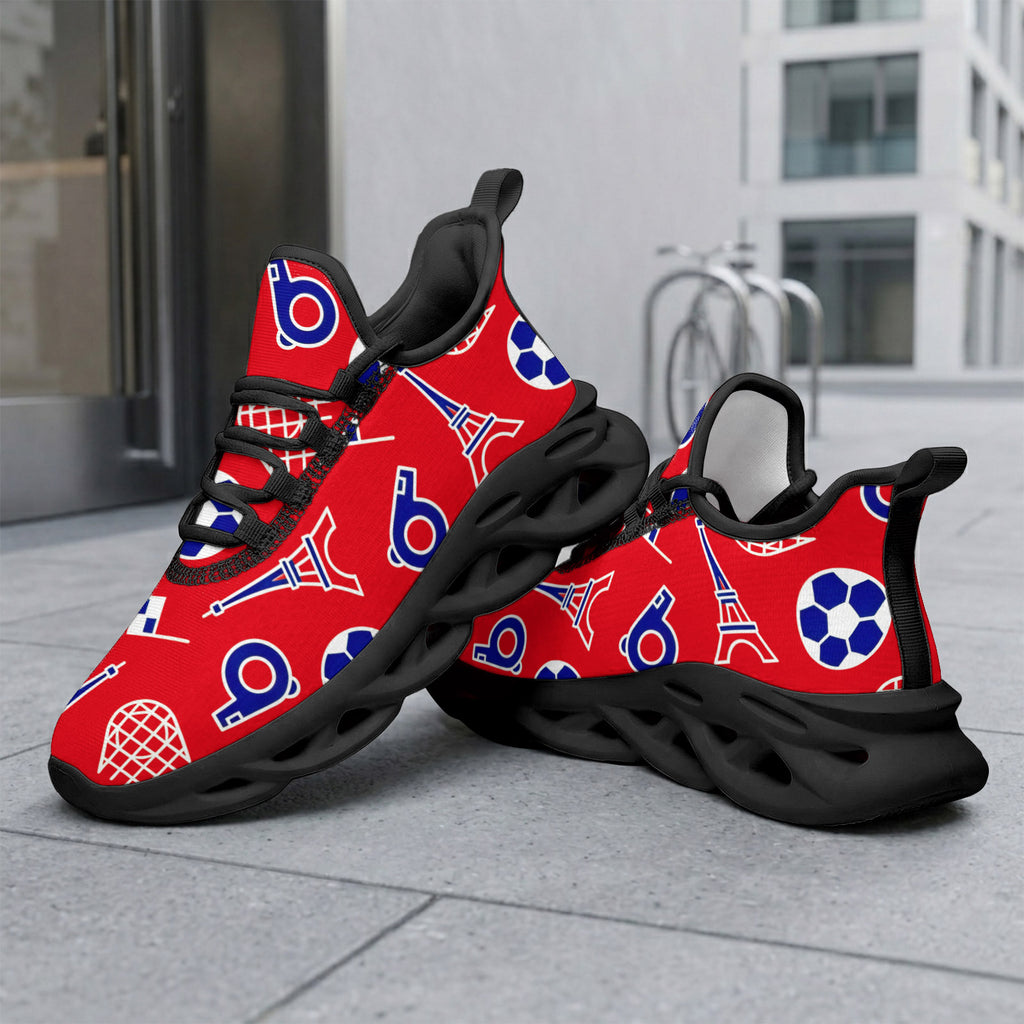 Custom France 2026 World Cup Sneakers DIY Country Flag Running Shoes Lightweight Sport Shoes Gift for Football Fans Personalized Team Name and Logo FN003-F009150-9