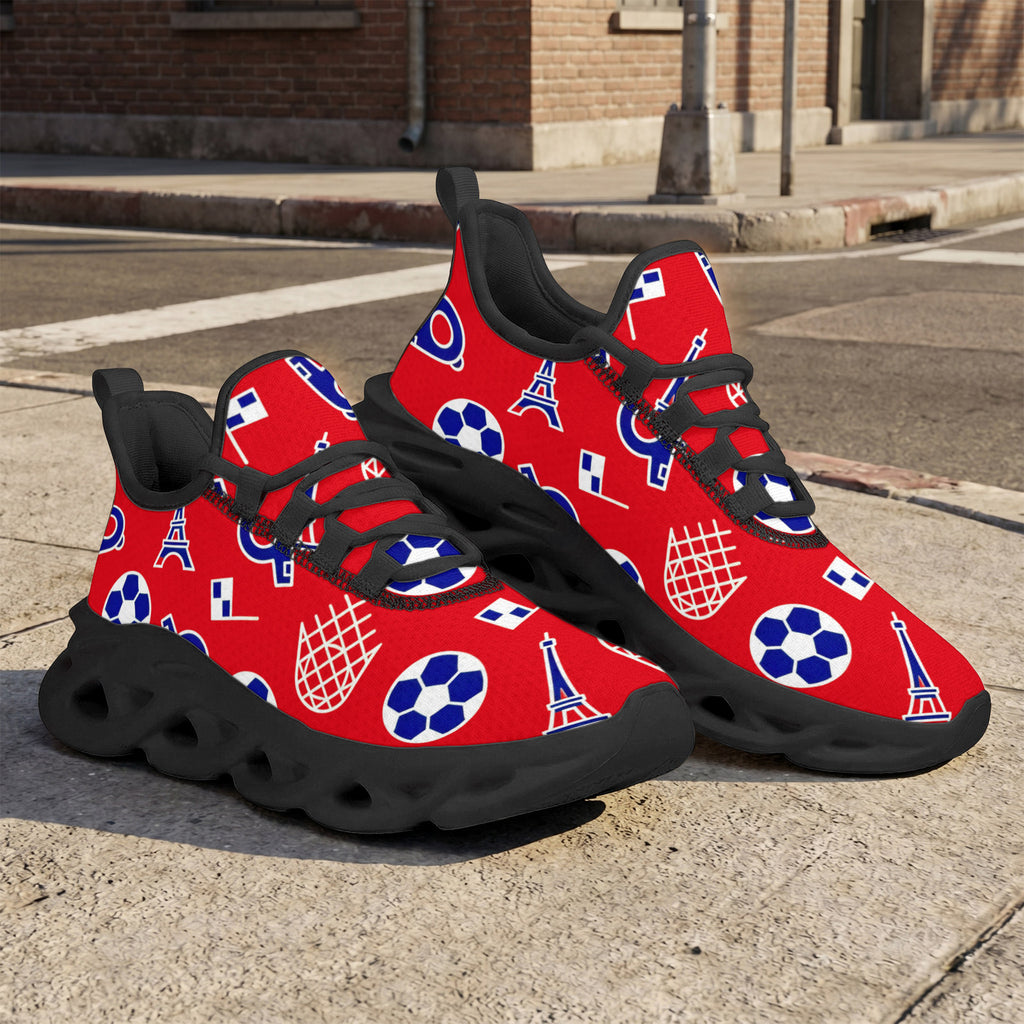Custom France 2026 World Cup Sneakers DIY Country Flag Running Shoes Lightweight Sport Shoes Gift for Football Fans Personalized Team Name and Logo FN003-F009150-9