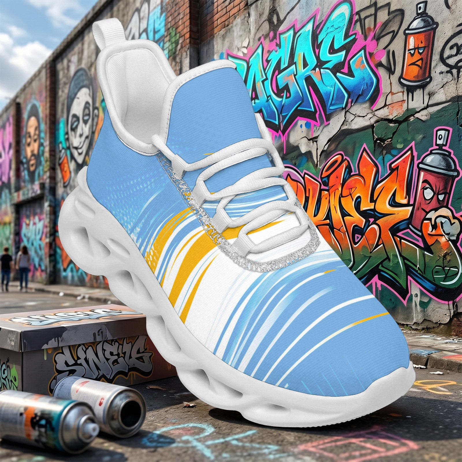 Custom Argentina 2026 World Cup Sneakers DIY Country Flag Running Shoes Lightweight Sport Shoes Gift for Football Fans Personalized Team Name and Logo FN003-F009152-10