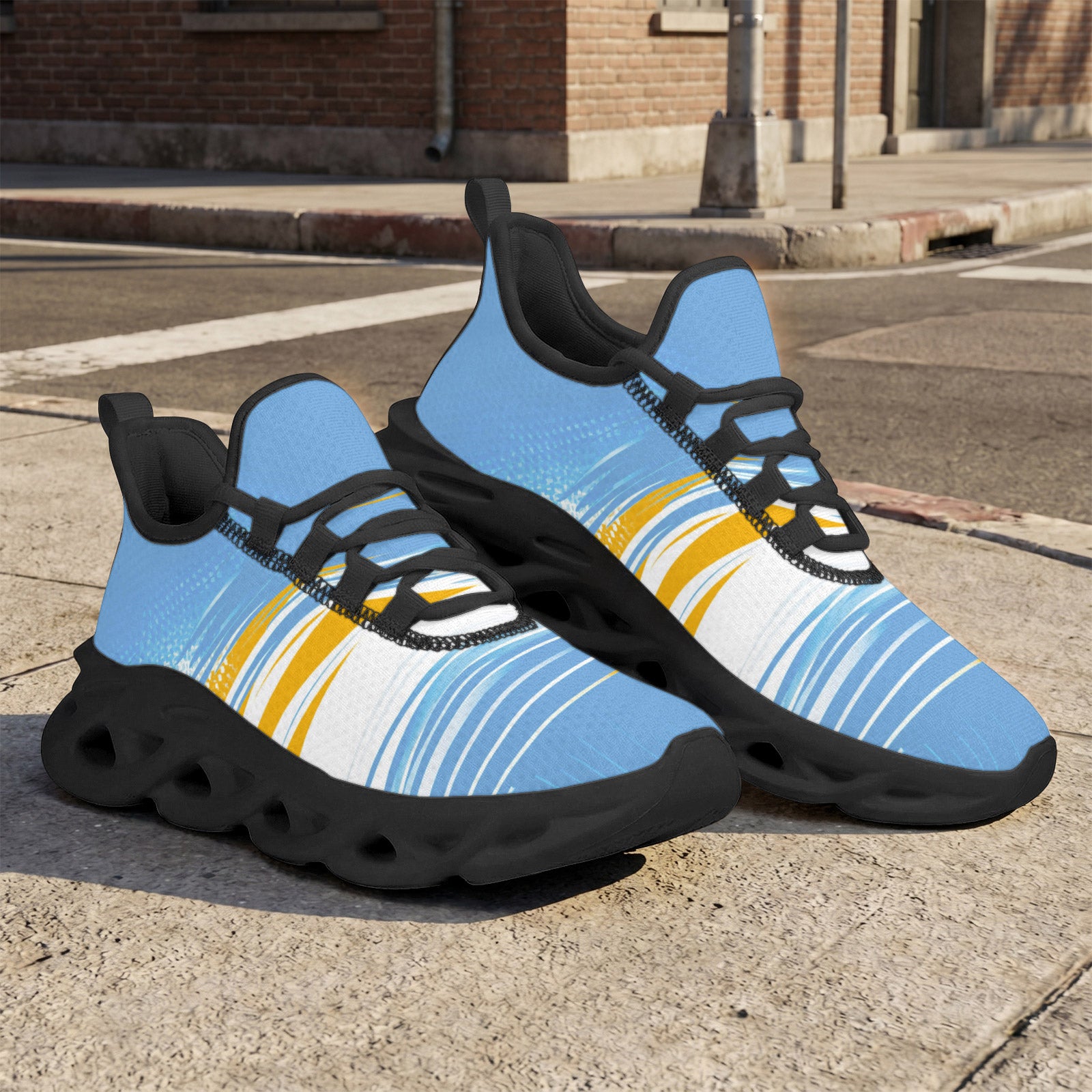 Custom Argentina 2026 World Cup Sneakers DIY Country Flag Running Shoes Lightweight Sport Shoes Gift for Football Fans Personalized Team Name and Logo FN003-F009152-10