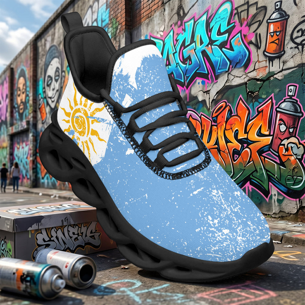 Custom Argentina 2026 World Cup Sneakers DIY Country Flag Running Shoes Lightweight Sport Shoes Gift for Football Fans Personalized Team Name and Logo FN003-F009152-5