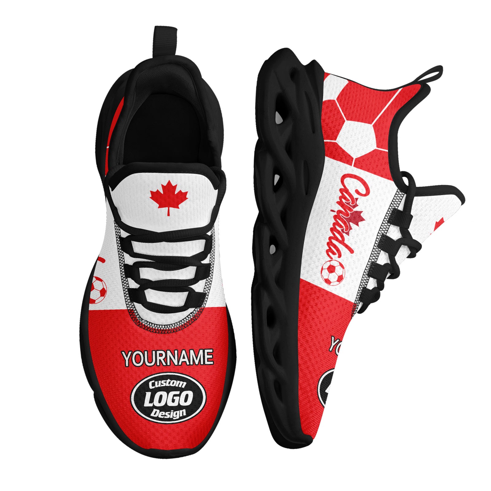 Custom 2026 World Cup Canada High Quality Soccer Stadium Version Jersey Sneakers Sports Shoes and Hat Combo Offer Personalized Team Name and Logo ZH-F023095-2