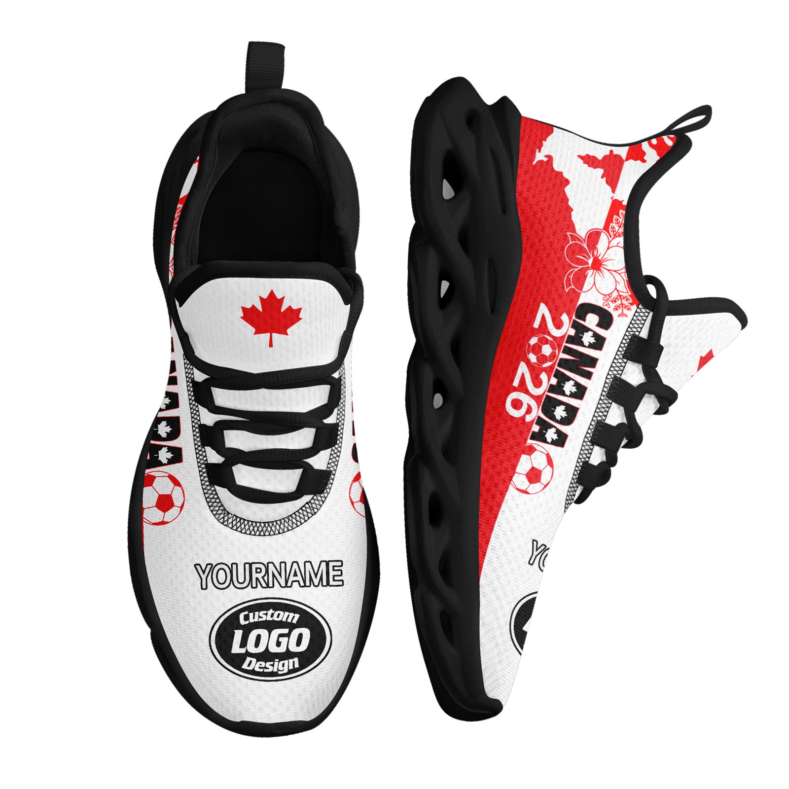 Custom 2026 World Cup Canada High Quality Soccer Stadium Version Jersey Sneakers Sports Shoes and Hat Combo Offer Personalized Team Name and Logo ZH-F023095-5
